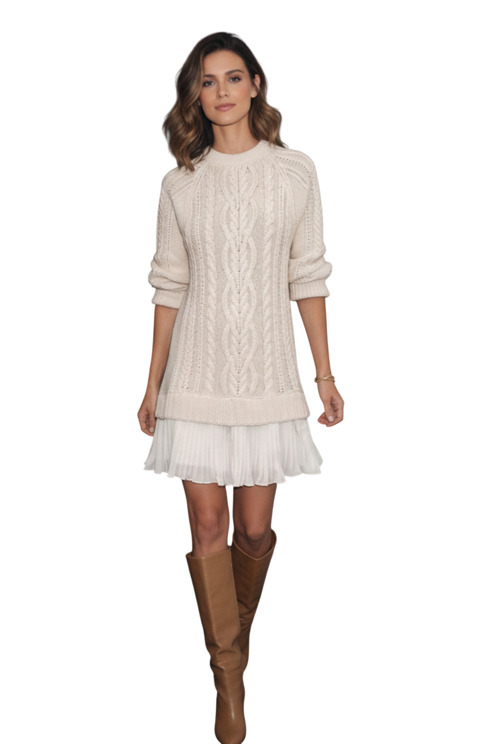 Abito Maglia Plissettato